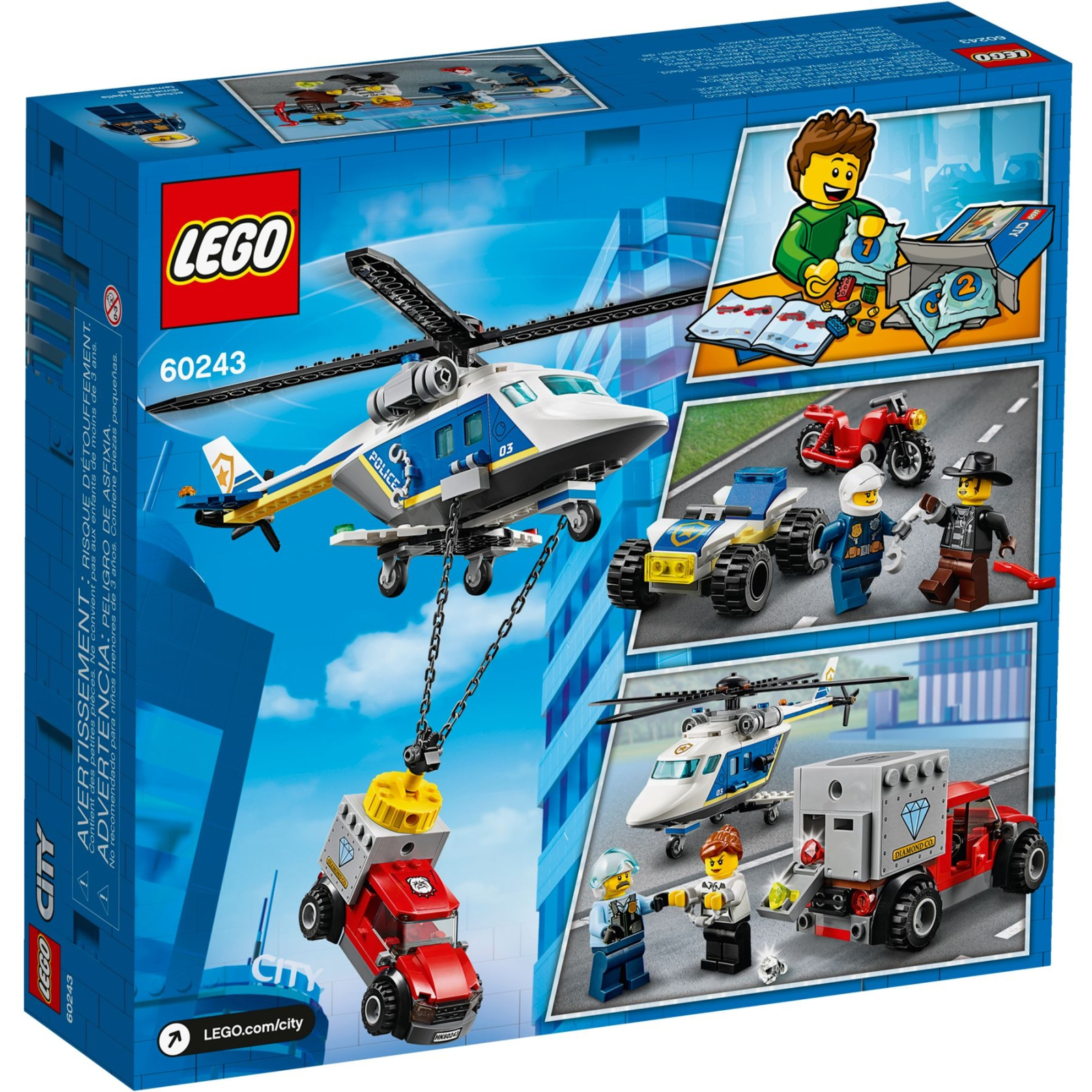 Конструктор LEGO City Police Погоня на полицейском вертолёте 212 деталей (60243) изображение 6