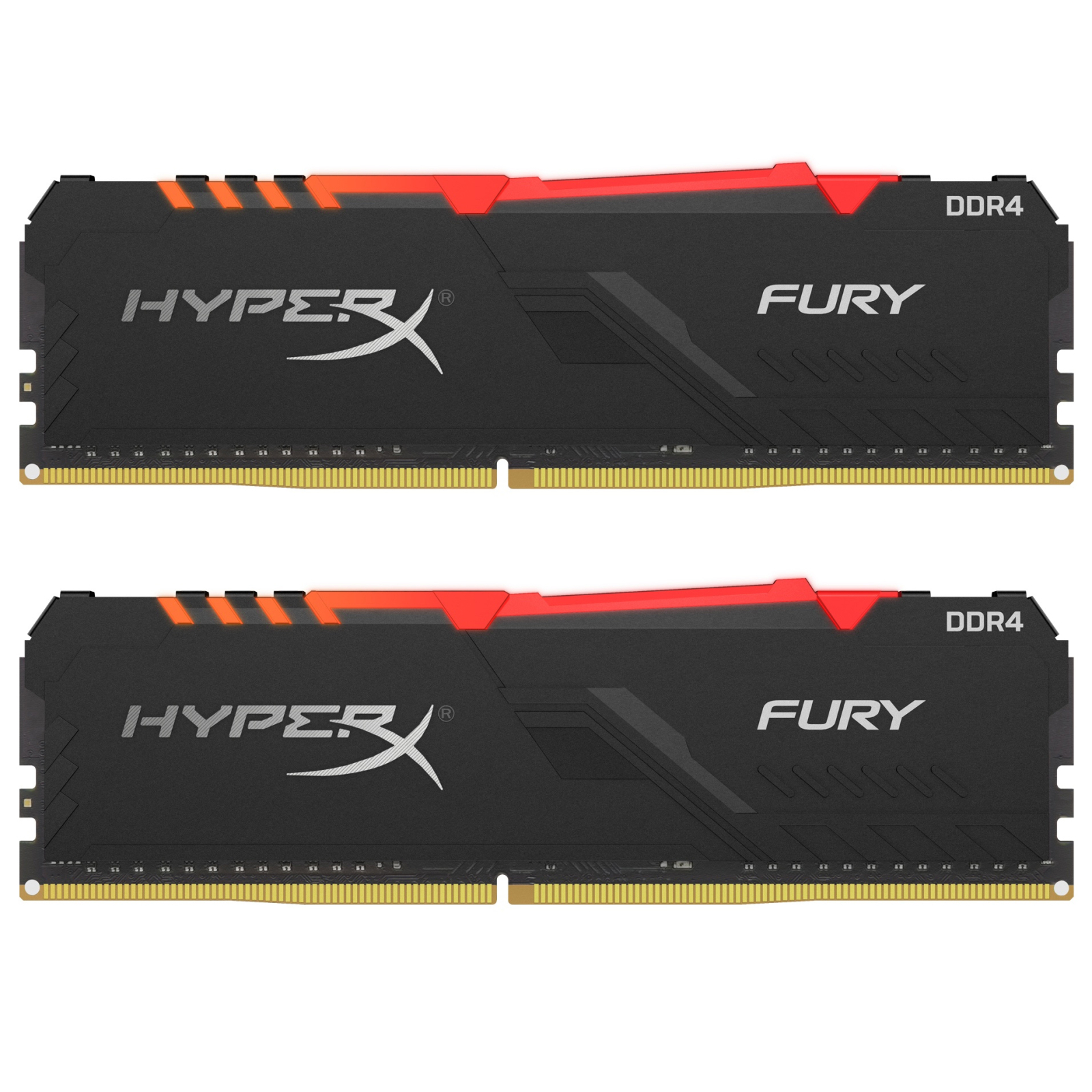 Модуль памяти для компьютера DDR4 32GB (2x16GB) 3600 MHz HyperX Fury RGB Kingston Fury (ex.HyperX) (HX436C17FB3AK2/32)