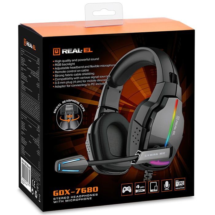 Наушники REAL-EL GDX-7680 Black изображение 11
