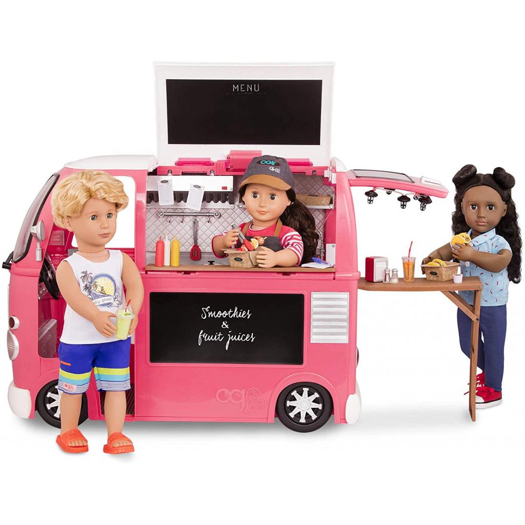 Игровой набор Our Generation транспорт для кукол Продуктовый фургон розовый (BD37969Z) изображение 5