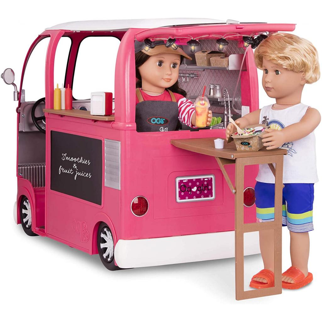 Ігровий набір Our Generation транспорт для ляльок Продуктовий фургон рожевий (BD37969Z) зображення 6