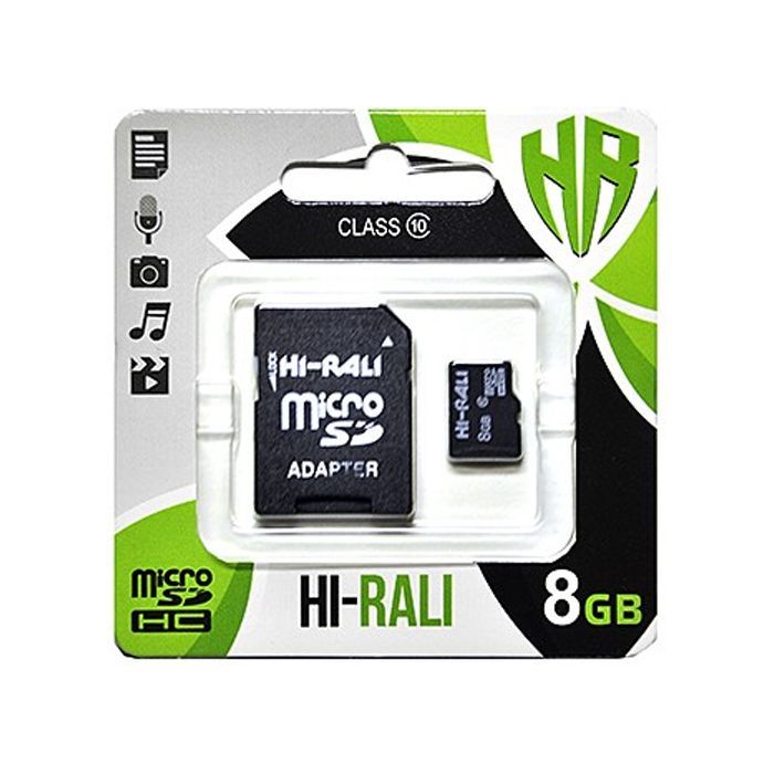 Карта пам'яті Hi-Rali 8GB microSDHC class 10 UHS-I (HI-8GBSD10U1-01)
