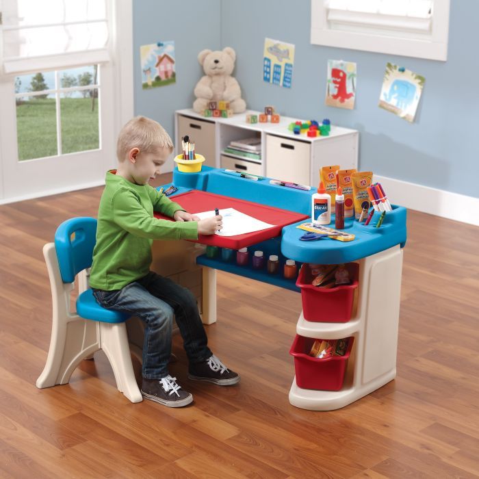 Детский стол Step2 для творчества ART DESK REFRESH со стульчиком (45693) изображение 2