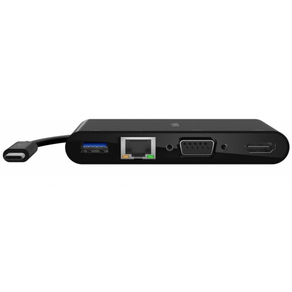 Перехідник Belkin USB-C to Ethernet, HDMI, VGA, USB-A, black (AVC005BTBK) зображення 4