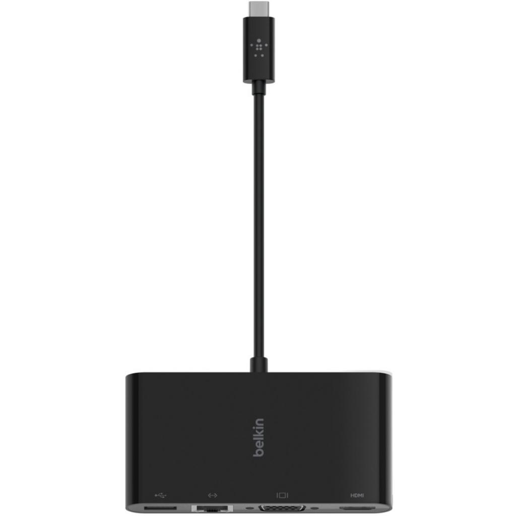 Перехідник Belkin USB-C to Ethernet, HDMI, VGA, USB-A, black (AVC005BTBK) зображення 5