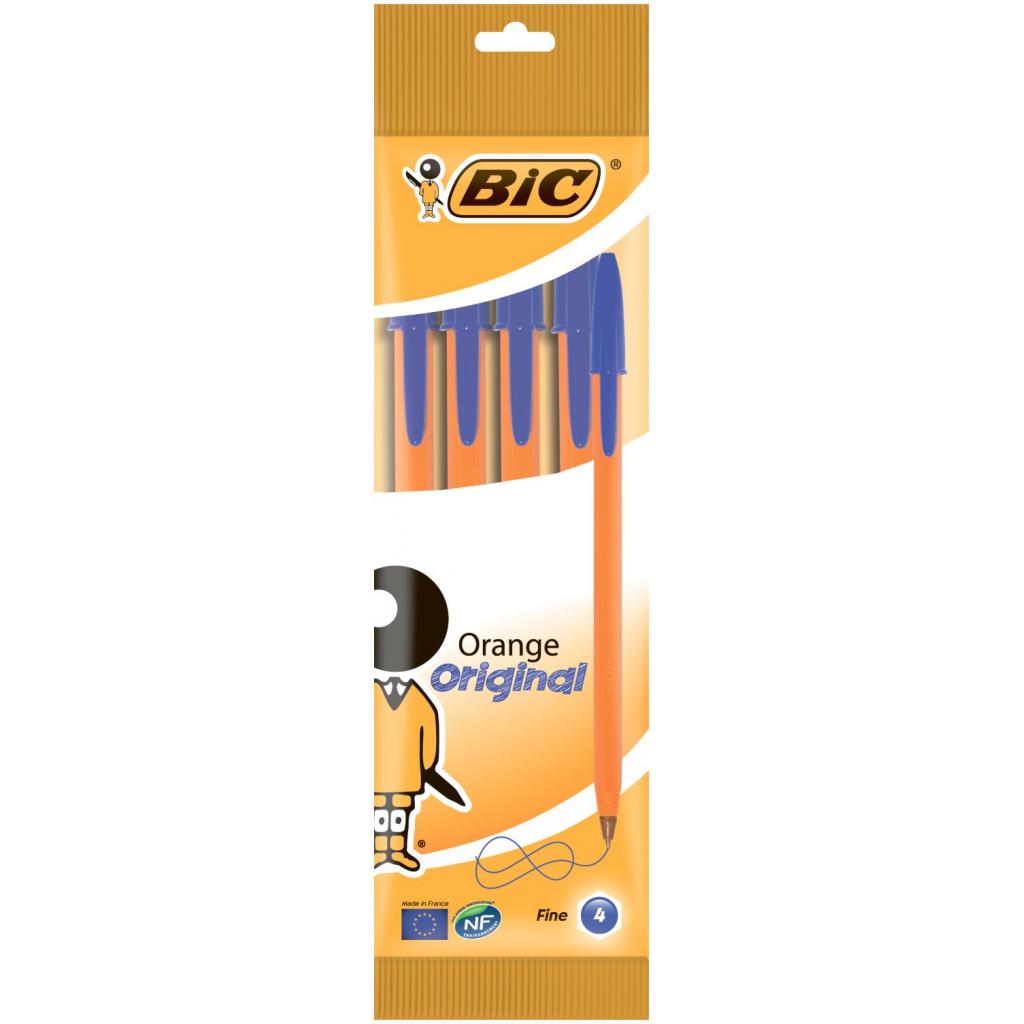 Ручка кулькова Bic Orange, синя, 4шт в блістері (bc8308521) зображення 2