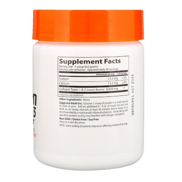 Вітамін Doctor's Best Колаген типу 1 і 3 в порошку, 200 гр (DRB-00203) зображення 2