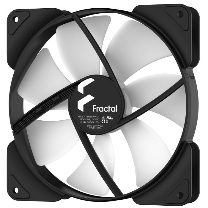 Кулер до корпусу Fractal Design Aspect 14 RGB PWM Black Frame (FD-F-AS1-1405) зображення 4