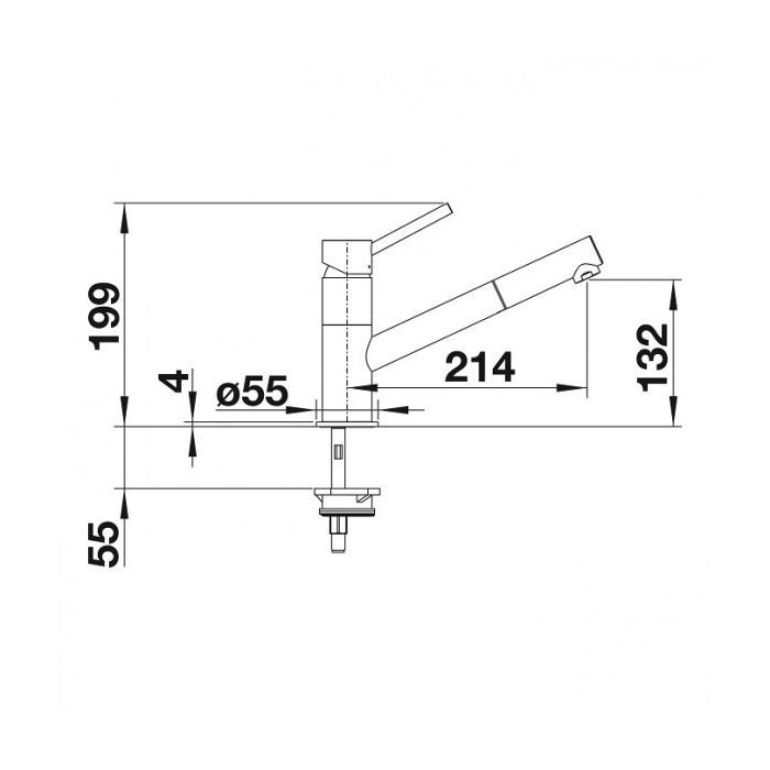 Смеситель Blanco KANO-S БЕЛЫЙ/ХРОМ (525040) изображение 2