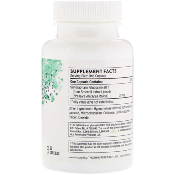 Трави Thorne Research Екстракт насіння Брокколі, Crucera-SGS, 60 капсул (THR-66001) зображення 2