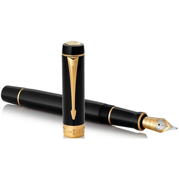 Ручка пір'яна Parker DUOFOLD Classic Black GT  FP18-C F (92 001) зображення 3