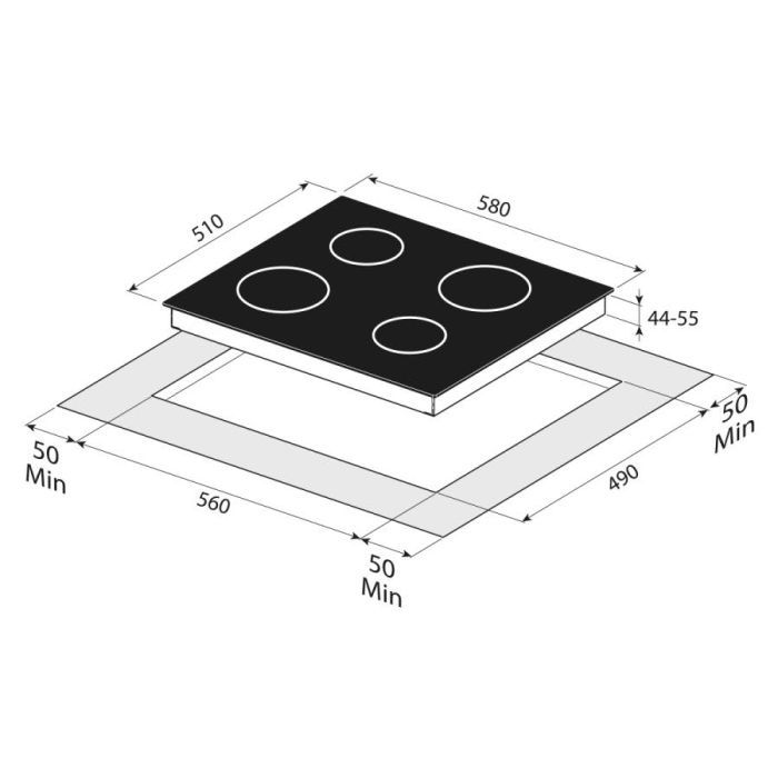 Варочна поверхня Freggia HCE640E2W зображення 6