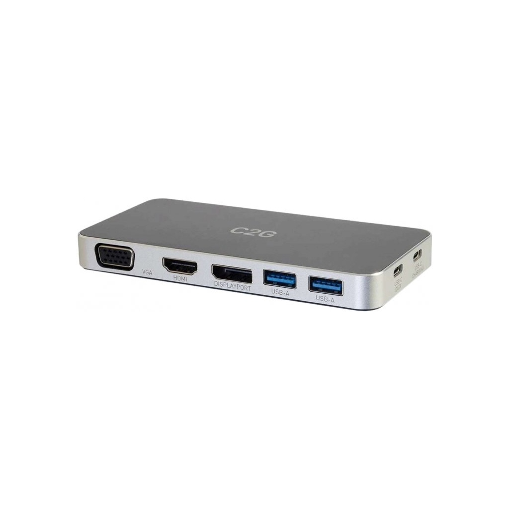 Порт-репликатор C2G Docking Station USB-C на HDMI, DP, VGA, USB, Power Delivery (CG88845)