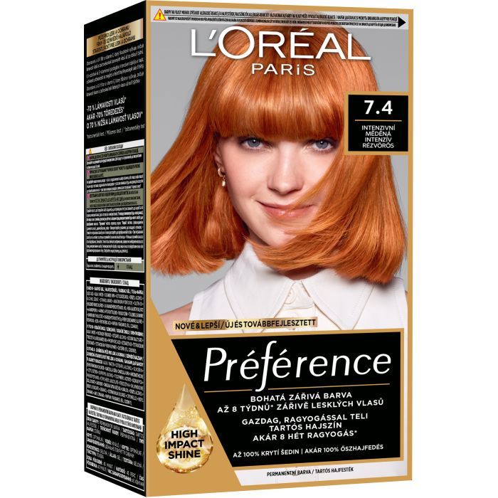 Краска для волос L'Oreal Paris Preference 74 - Интенсивный медный (3600521410370/3600521434734)