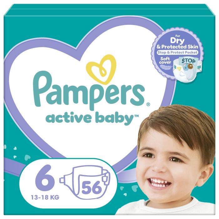 Подгузники Pampers Active Baby Размер 6 (Extra Large) 13-18 кг 128 шт (8006540032688)
