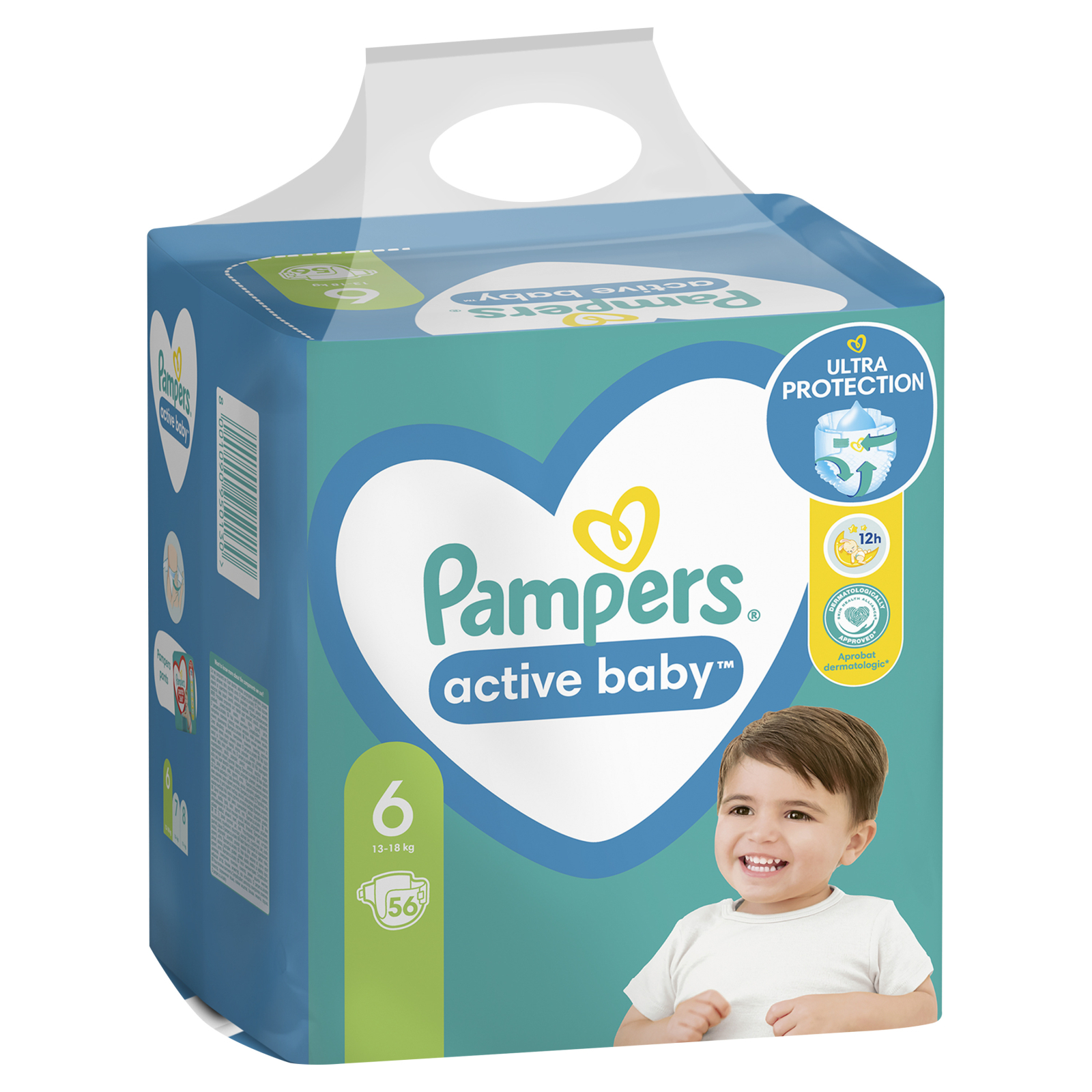 Підгузки Pampers Active Baby Giant Розмір 6 (13-18 кг) 56 шт (8001090950130) зображення 3