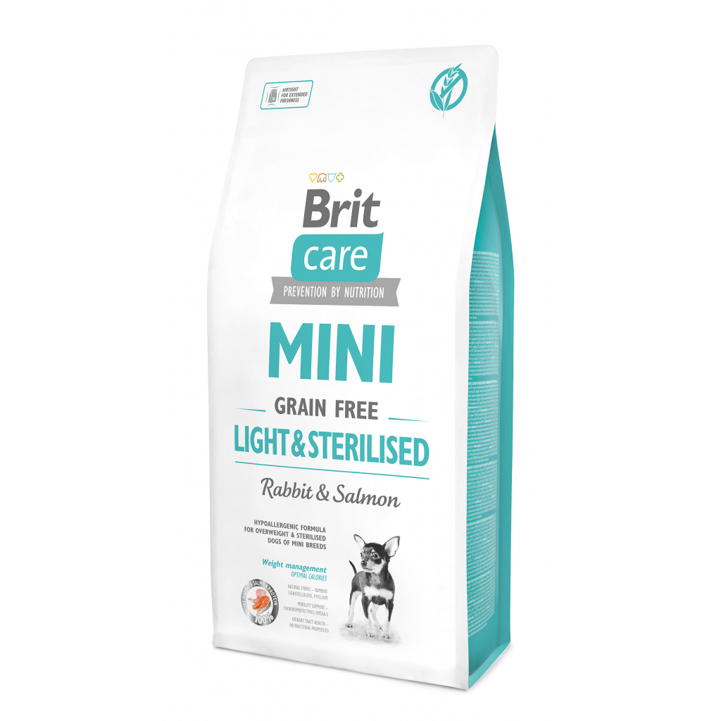 Сухой корм для собак Brit Care GF Mini Light & Sterilised 2 кг (8595602521067)