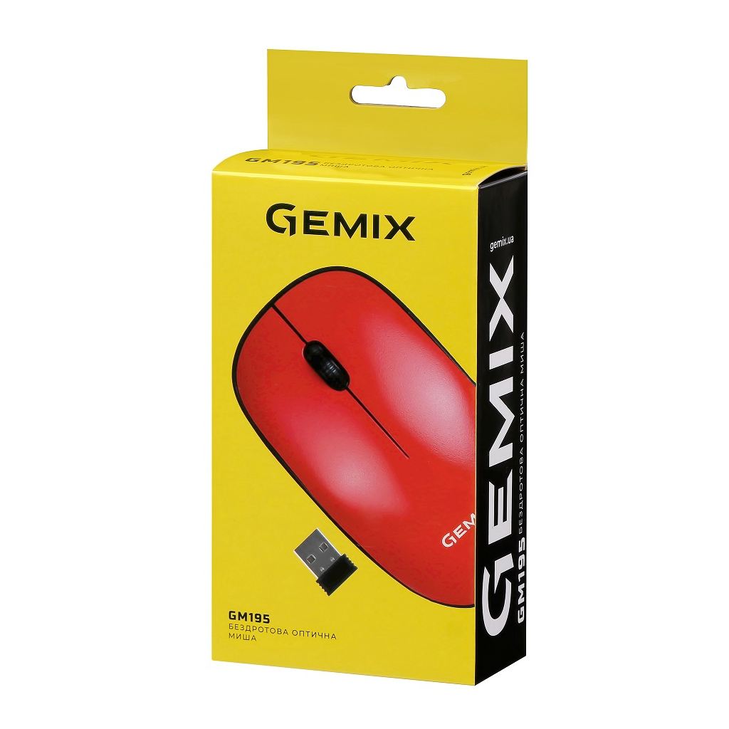 Мышка Gemix GM195 Wireless Red (GM195Rd) изображение 5