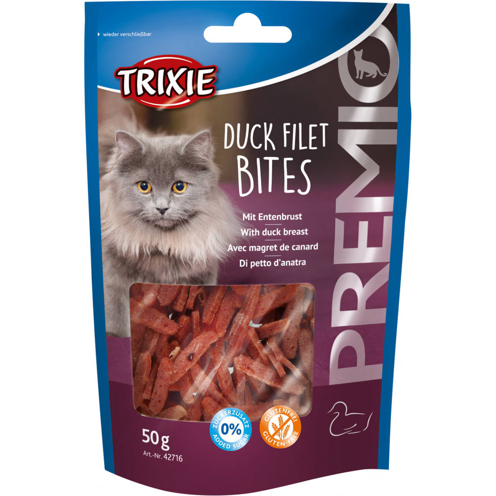 Ласощі для котів Trixie Premio Duck Filet Bites філе качки сушене 50 г (4011905427164)