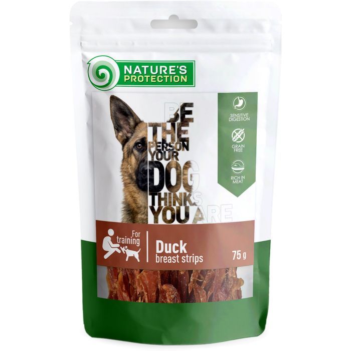 Лакомство для собак Nature's Protection полоски из утиной грудки 75 г (SNK46105)
