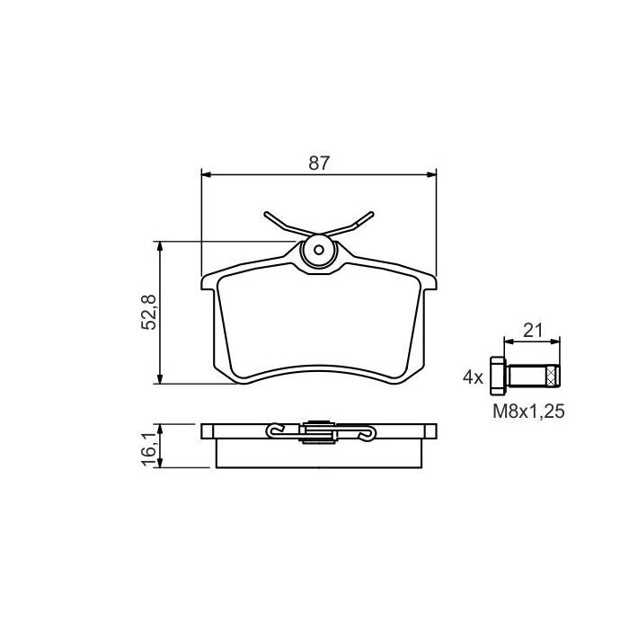 Гальмівні колодки Bosch 0 986 494 399