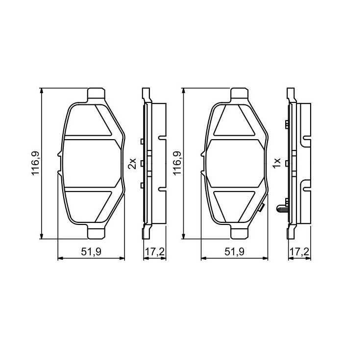 Гальмівні колодки Bosch 0986495397