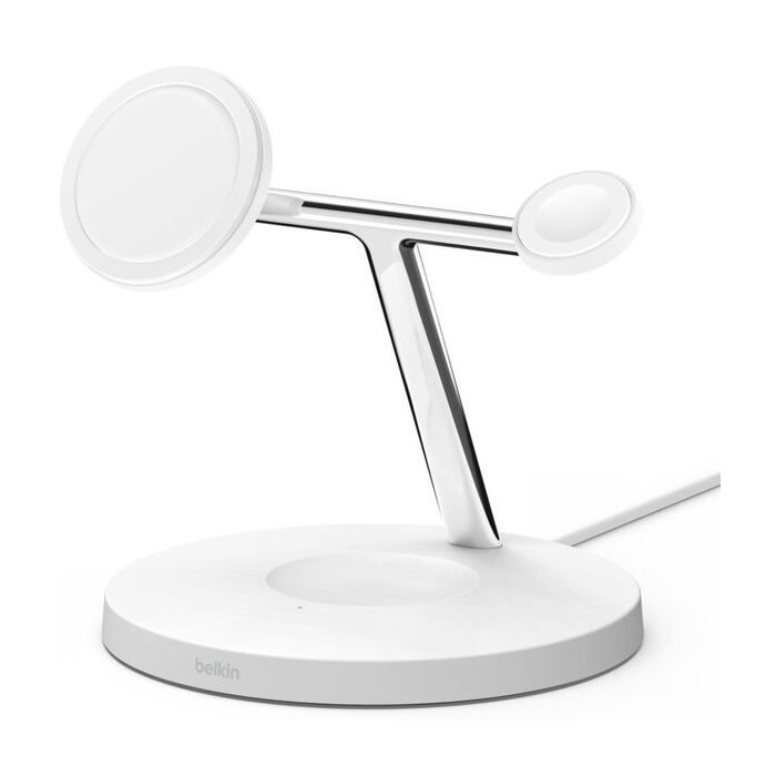 Зарядное устройство Belkin MagSafe 3in1 Wireless Charger, white (WIZ017VFWH)