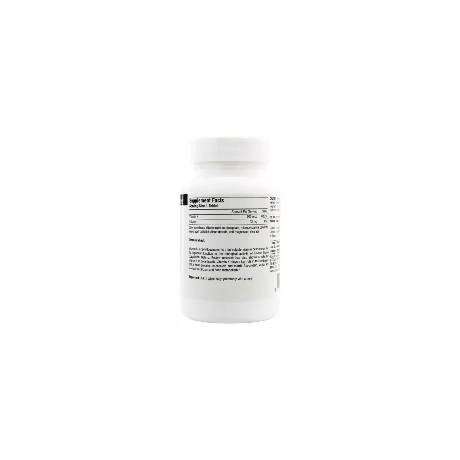 Вітамін Source Naturals Вітамін К 500мкг, 200 таблеток (SN1450) зображення 2