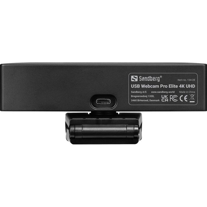 Веб-камера Sandberg Webcam Pro Elite 4K UHD (IMX258) Autofocus USB-A/USB-C Black (134-28) зображення 4