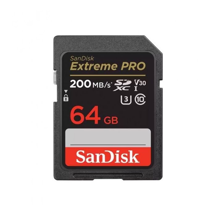 Карта памяти SanDisk 64GB SD class 10 UHS-I U3 V30 Extreme PRO (SDSDXXU-064G-GN4IN)