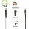 Дата кабель USB-C to USB-C 1.2m CBFLEXTT1 18W black Intaleo (1283126504082) изображение 2