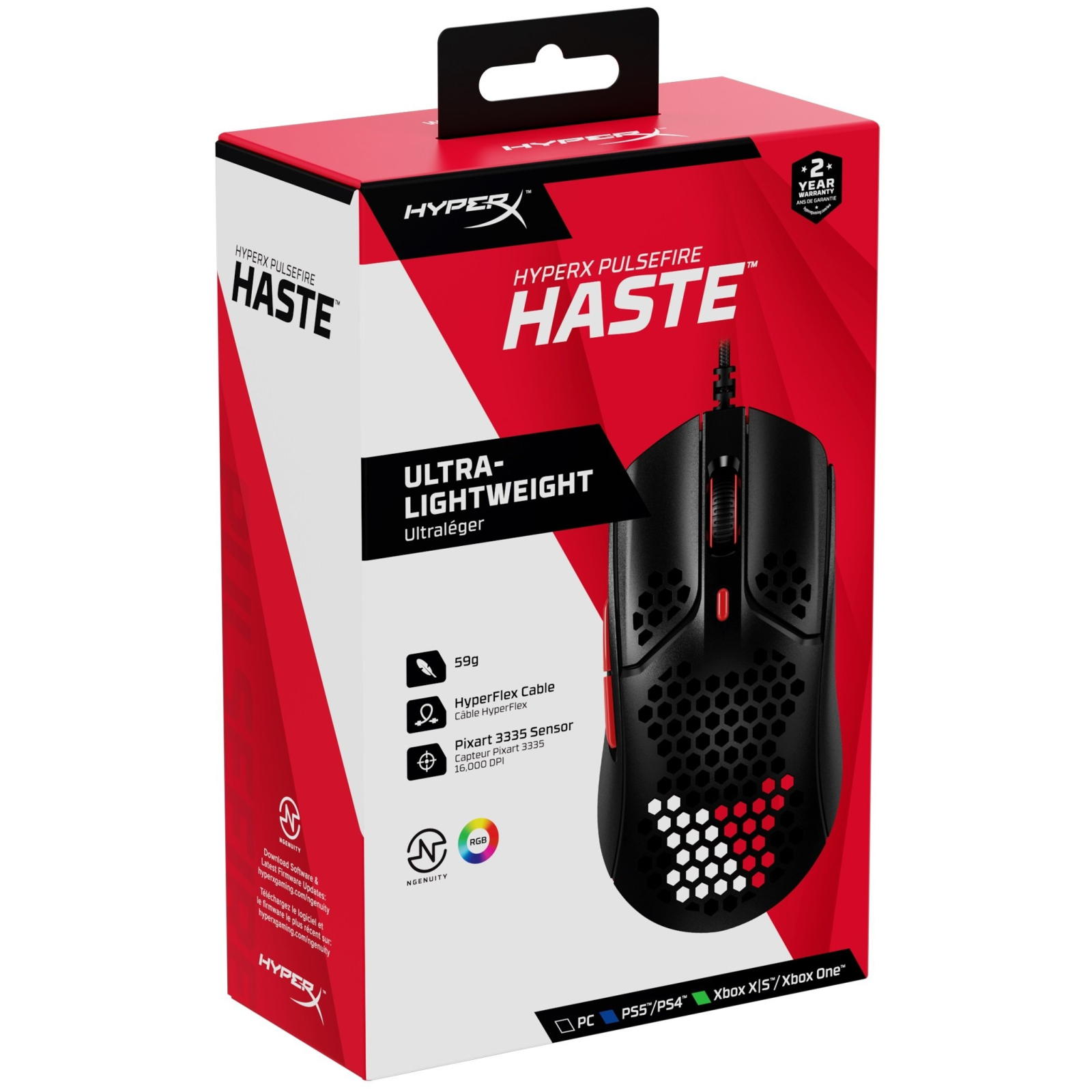Мишка HyperX Pulsefire Haste Black-Red (4P5E3AA) зображення 8
