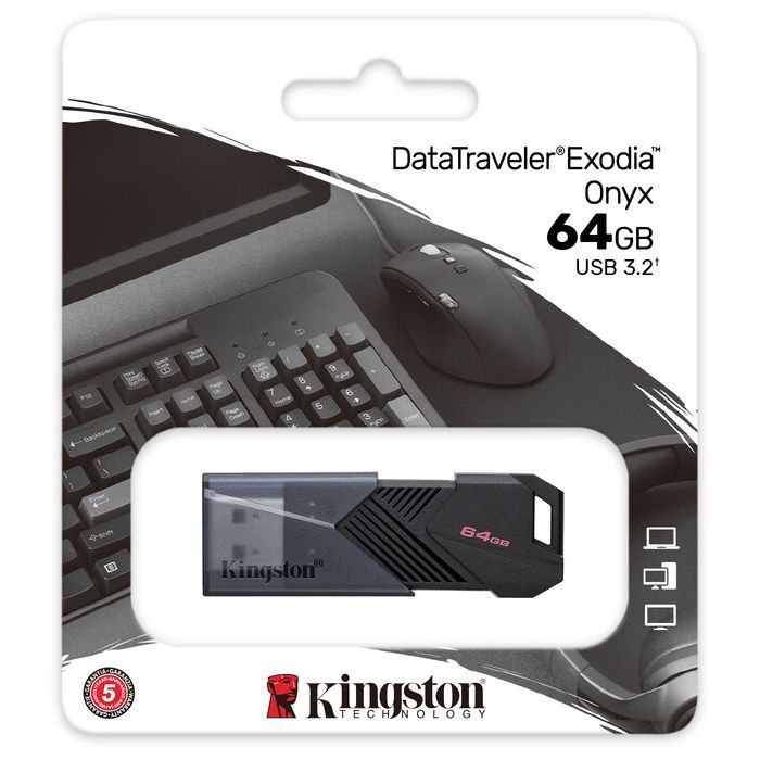USB флеш накопитель Kingston USB3.2 128GB Kingston DataTraveler Exodia Onyx (DTXON/128GB) изображение 11