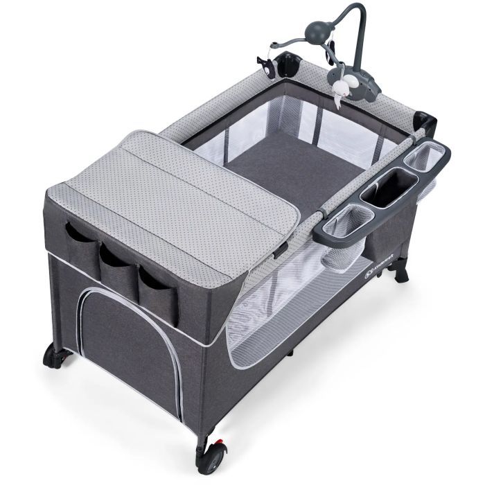 Дитячий манеж Kinderkraft кровать Leody с пеленатором Grey (5902533917952) зображення 10