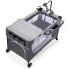 Дитячий манеж Kinderkraft кровать Leody с пеленатором Grey (5902533917952) зображення 10