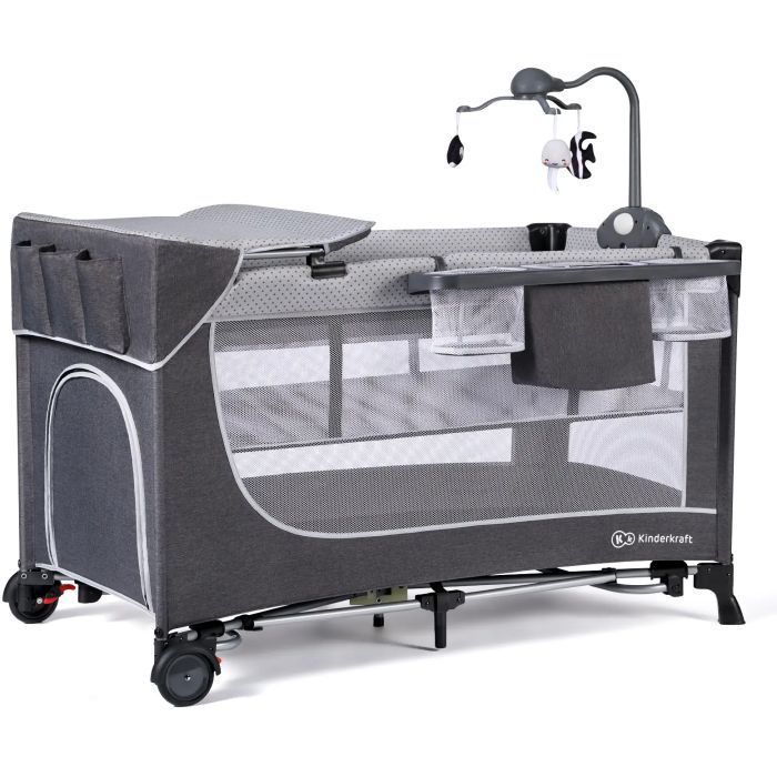 Дитячий манеж Kinderkraft кровать Leody с пеленатором Grey (5902533917952) зображення 3