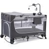 Дитячий манеж Kinderkraft кровать Leody с пеленатором Grey (5902533917952) зображення 4