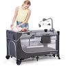Дитячий манеж Kinderkraft кровать Leody с пеленатором Grey (5902533917952) зображення 6