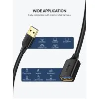 Дата кабель USB 3.0 AM/AF 2.0m US129 Black Ugreen (10373) зображення 3