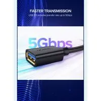Дата кабель USB 3.0 AM/AF 2.0m US129 Black Ugreen (10373) зображення 8