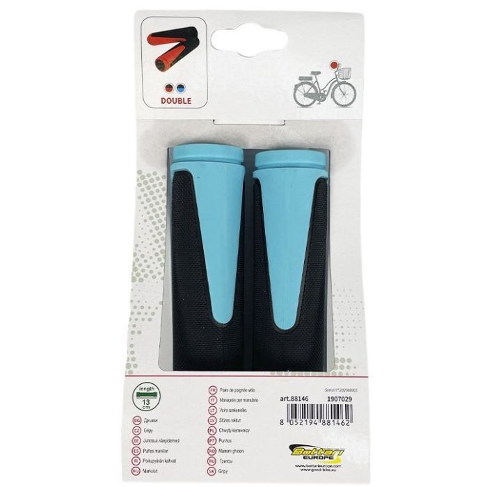 Грипсы Good Bike "DOUBLE" 2 шт 130 мм Blue (88146B-IS) изображение 7
