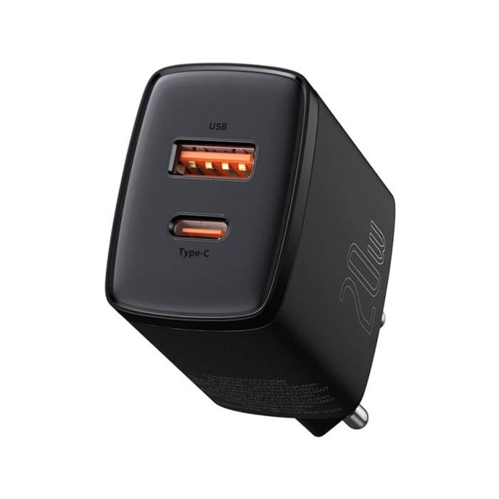 Зарядное устройство Baseus Compact Quick Charger U+C 20W EU White (CCXJ-B02)