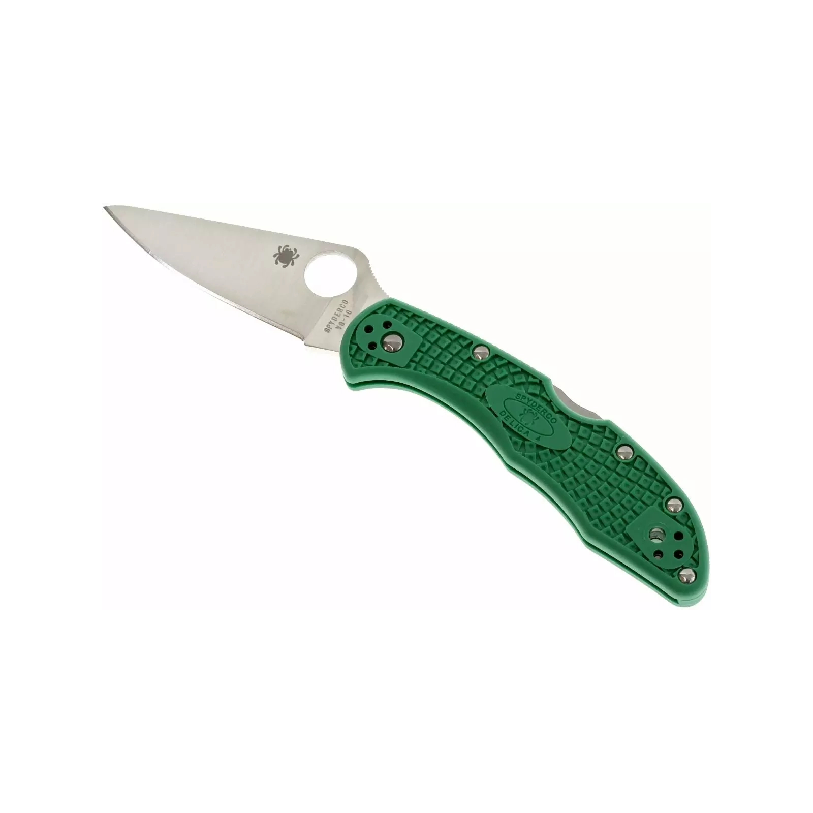 Нож Spyderco Delica 4 Flat Ground ACX 390 Green (C11FPGR) изображение 3