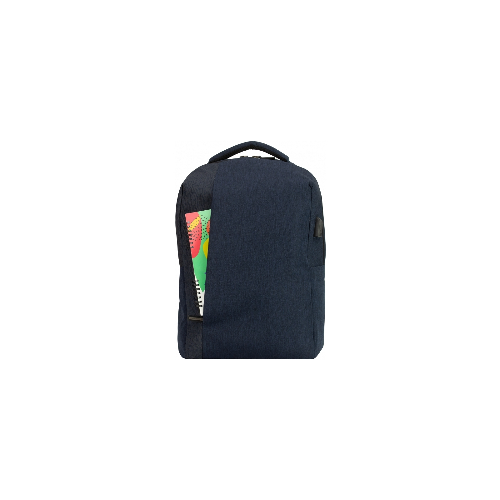 Рюкзак школьный Optima 17.5" USB Techno мужской 0.7 кг 16-25 л Синий с выделенными элементами (O97593-01) изображение 5