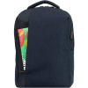 Рюкзак шкільний Optima 17.5" USB Techno чоловічий 0.7 кг 16-25 л Синій з виділеними елементами (O97593-01) зображення 5