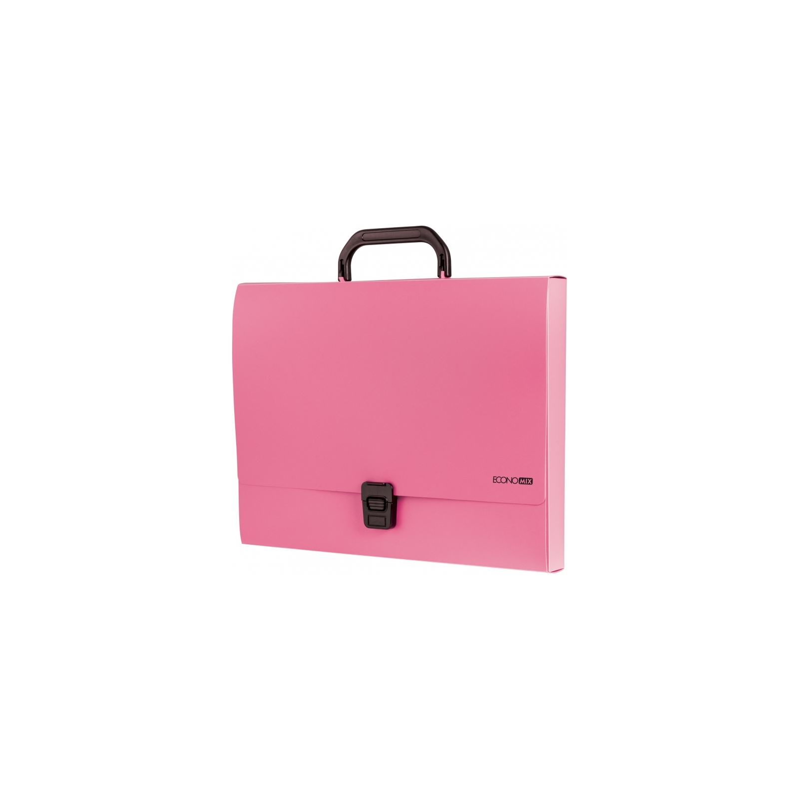 Папка - портфель Economix пластиковий A4 на застібці 1 відділення, рожевий (E31607-09)