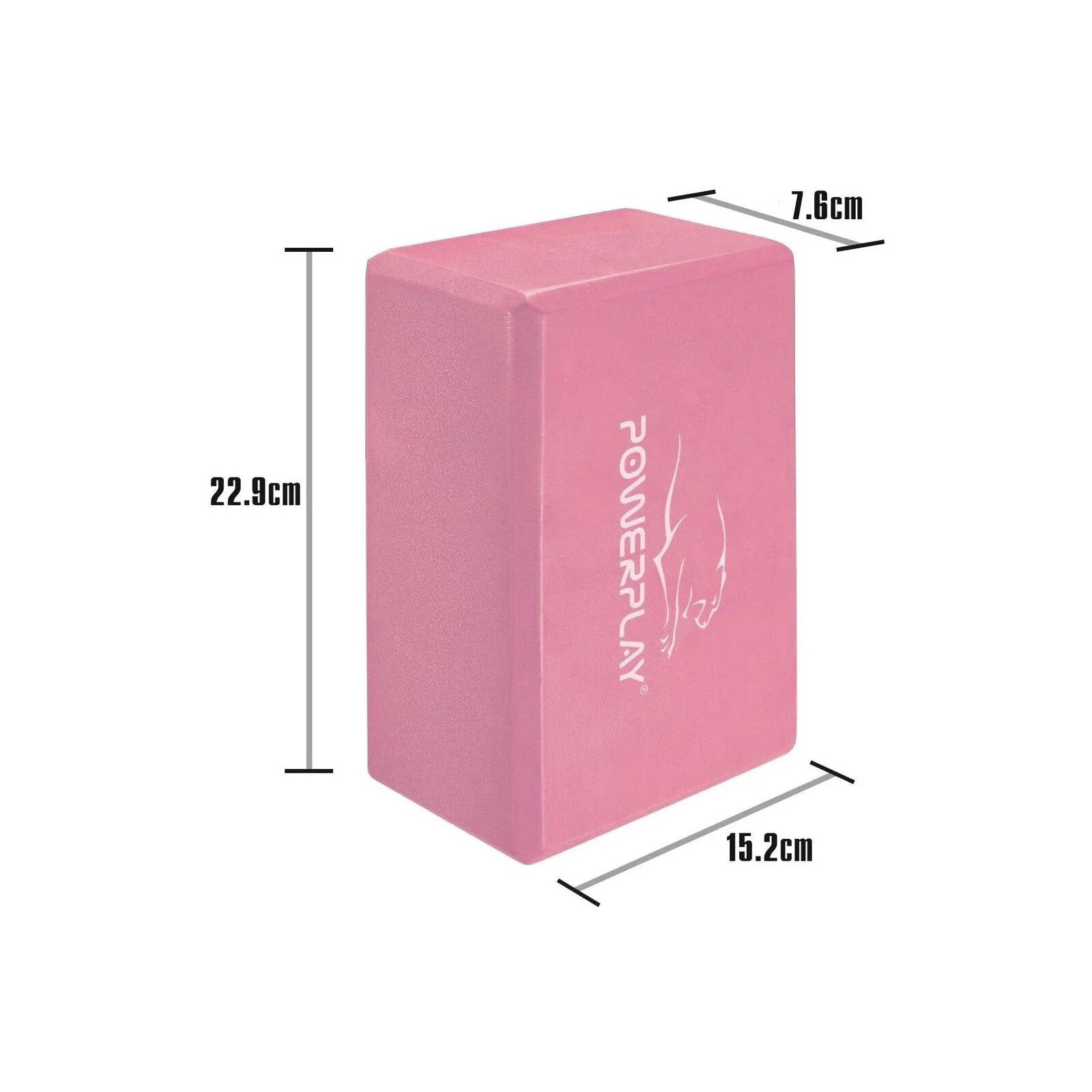 Блок для йоги PowerPlay 4006 Yoga Brick Рожевий (PP_4006_Pink_Yoga_Brick) зображення 2