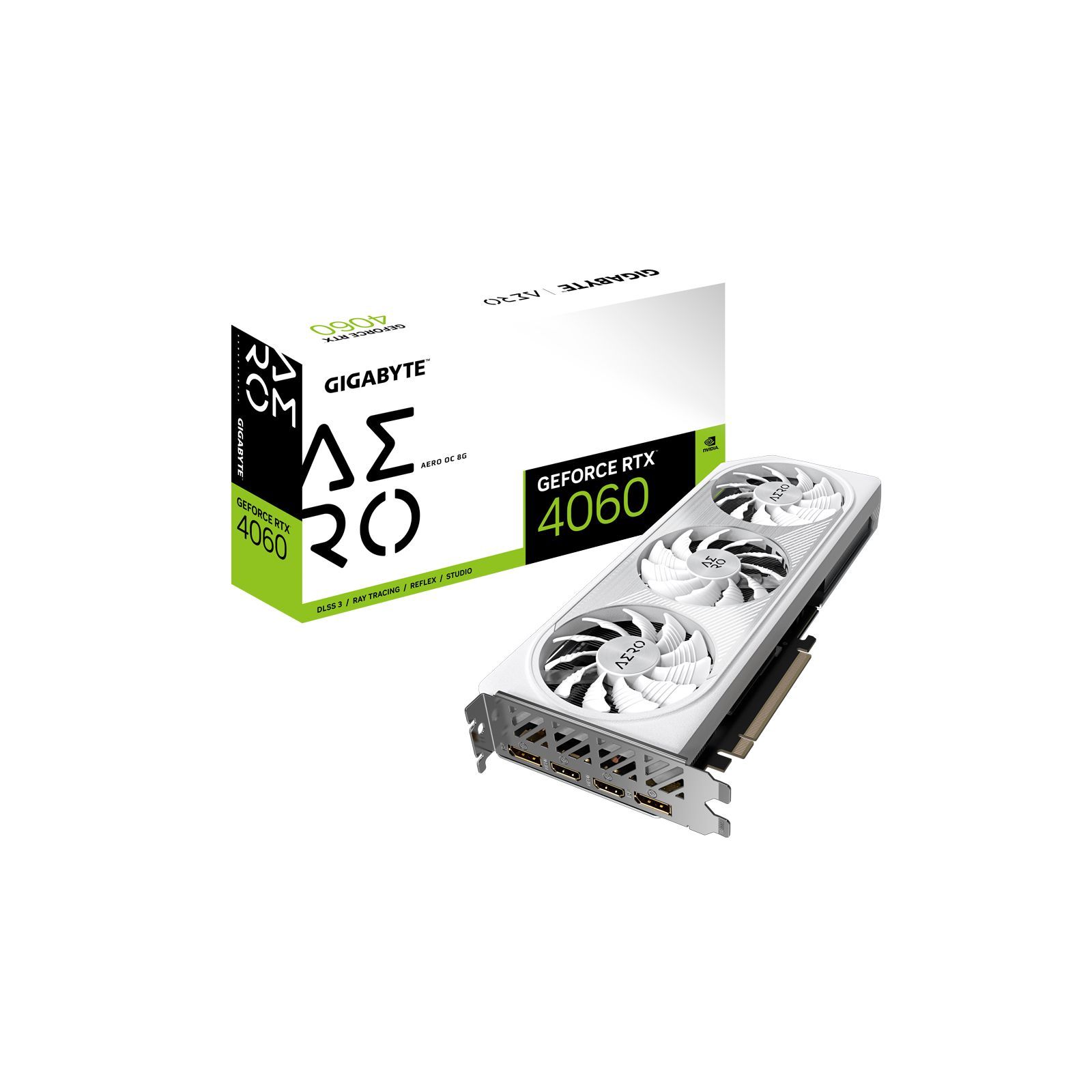 ᐈ Купити відеокарту GIGABYTE GeForce RTX4060 8Gb AERO OC (GV