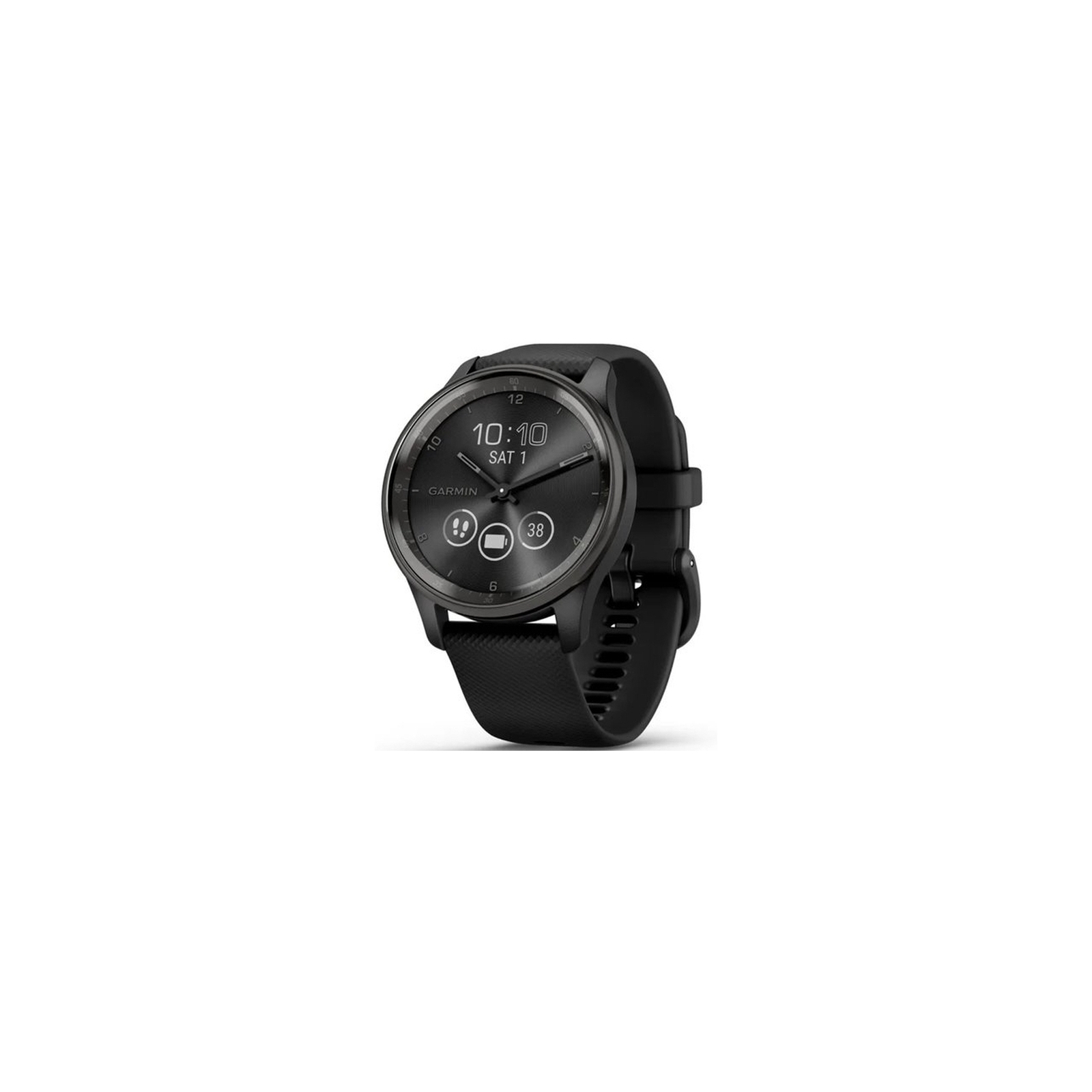 Смарт-годинник Garmin vivomove Trend, Black, Silicone, GPS (010-02665-00)