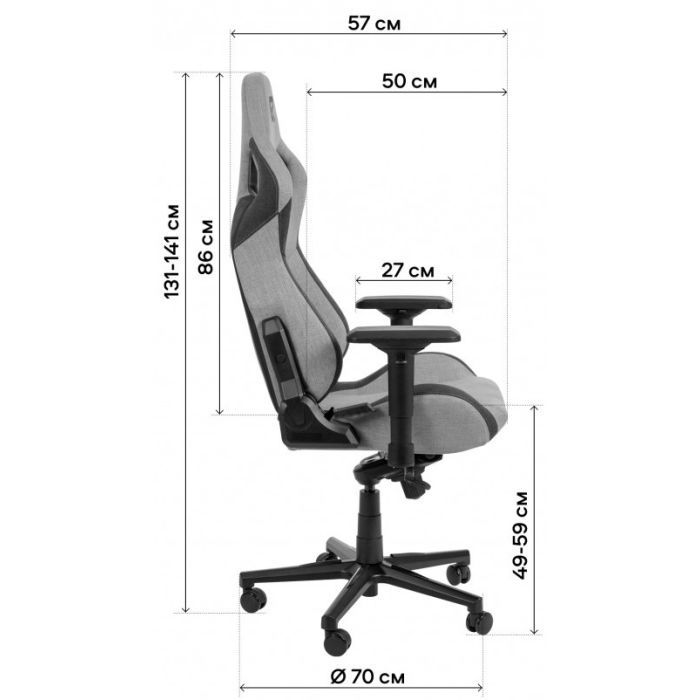 Крісло ігрове GT Racer X-8005 Dark Gray зображення 10